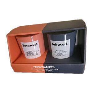Personalities Candles Introvert & Extrovert 2 Scents Soy Blend 4oz ea Gift Set